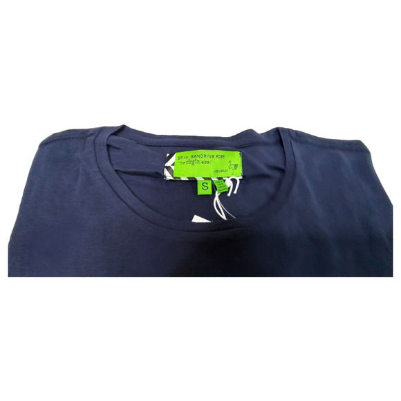 Free People Minimalist Basic Navy Small T-Shirt Sandrine Rose Virgin Label NEW - Picture 6 of 8